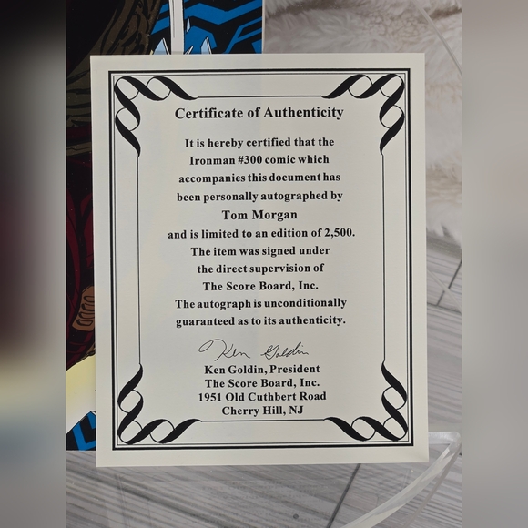 Iron Man #300 (1994) Marvel Comics, Tom Morgan Signed with COA #1476 - Picture 12 of 13